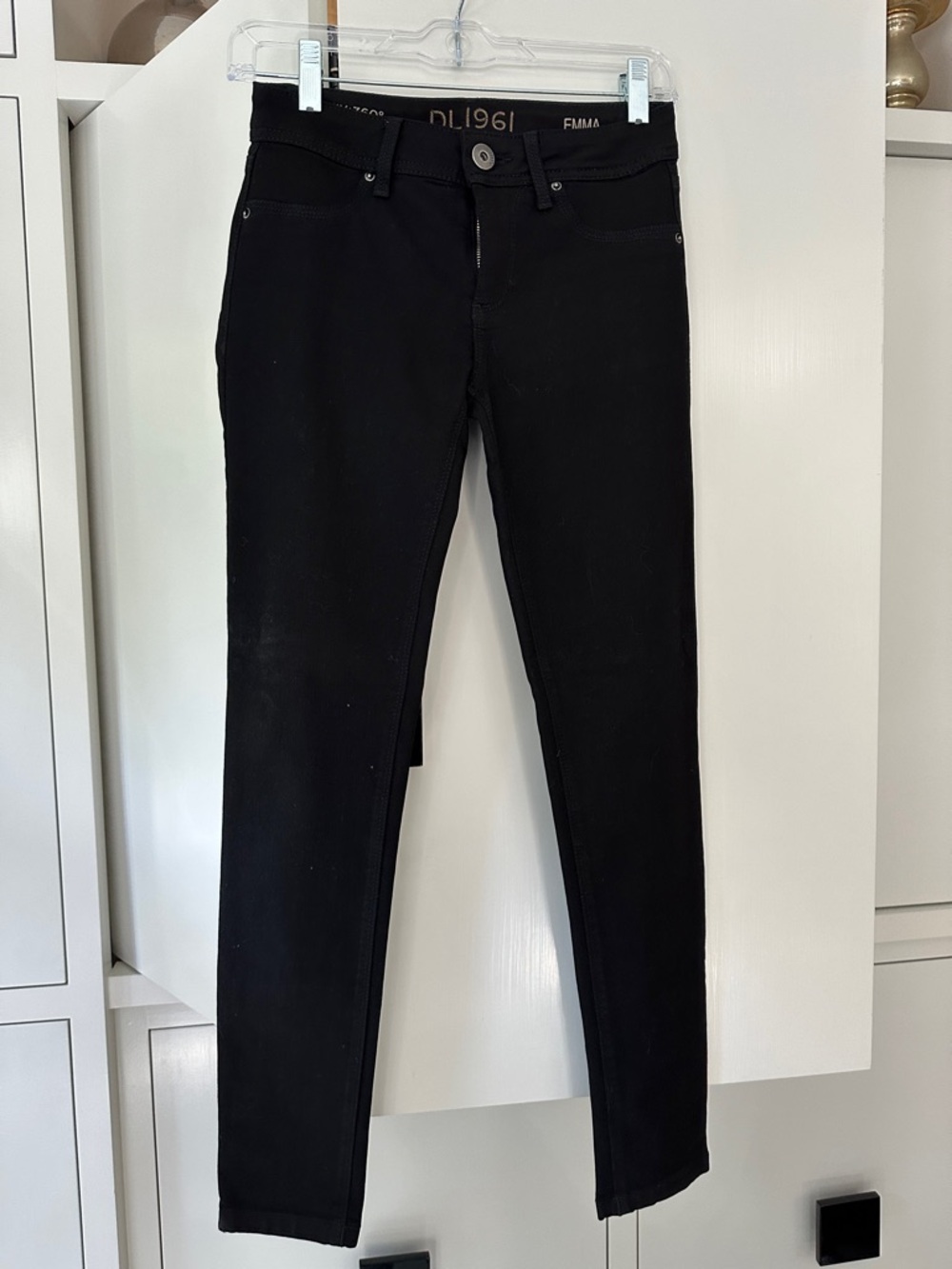 DL1961 Black Emma High-Rise Skinny Jeans